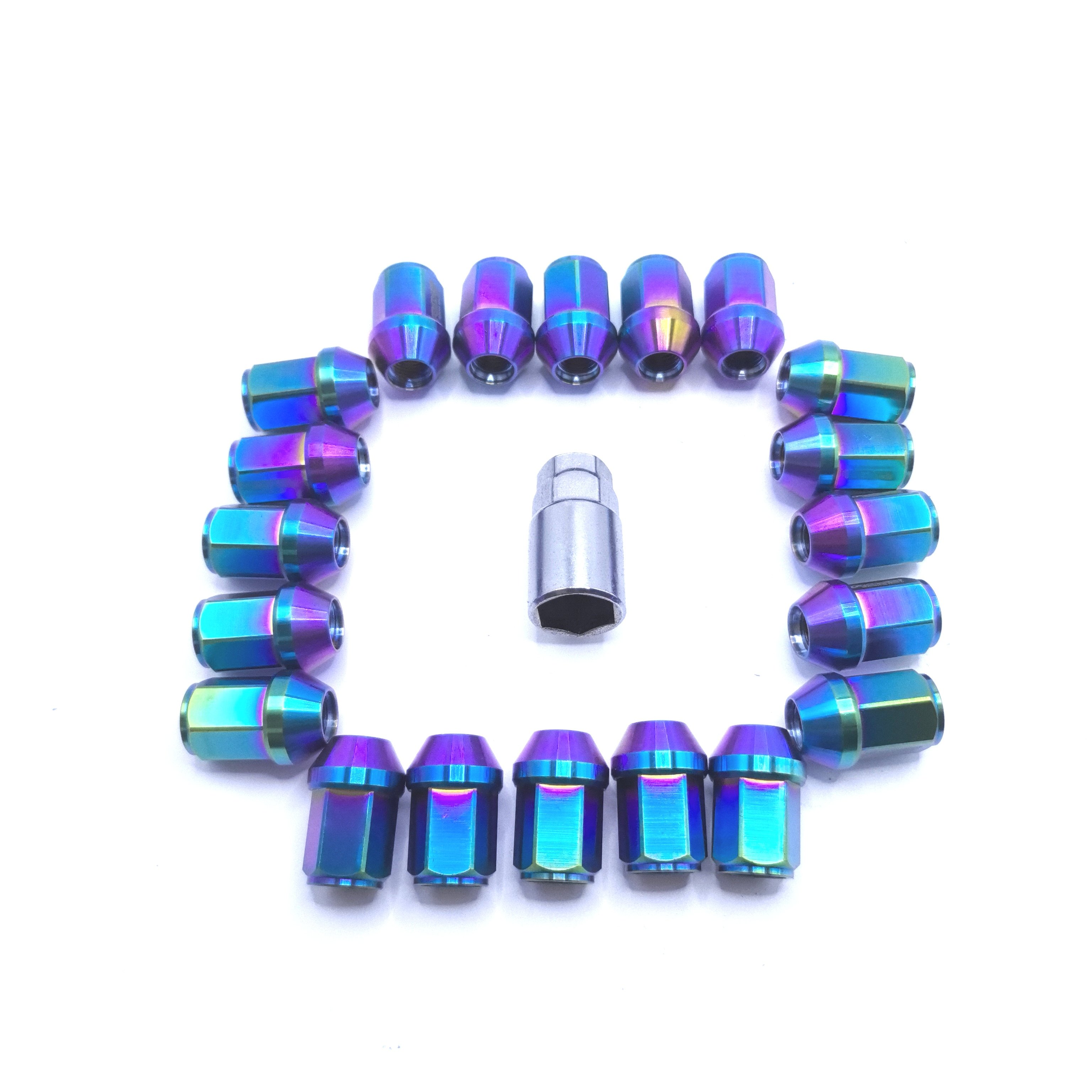 High Quality 12x1.5 Stainless Steel 35MM Wheel Lug Nut for Ford Toyota Nissan Jeep Colourful Modified Car Nut Auto Parts