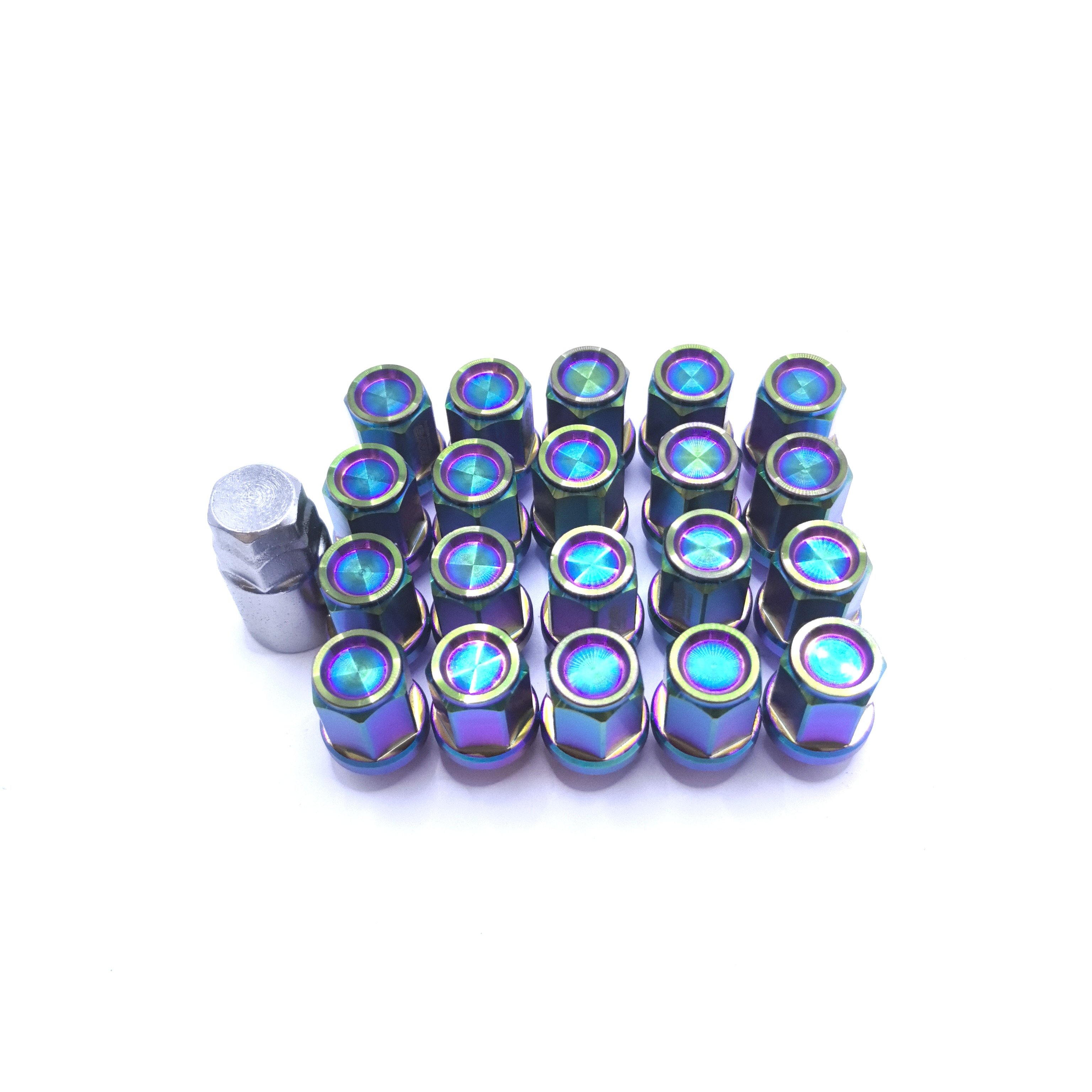 High Quality 12x1.5 Stainless Steel 35MM Wheel Lug Nut for Ford Toyota Nissan Jeep Colourful Modified Car Nut Auto Parts