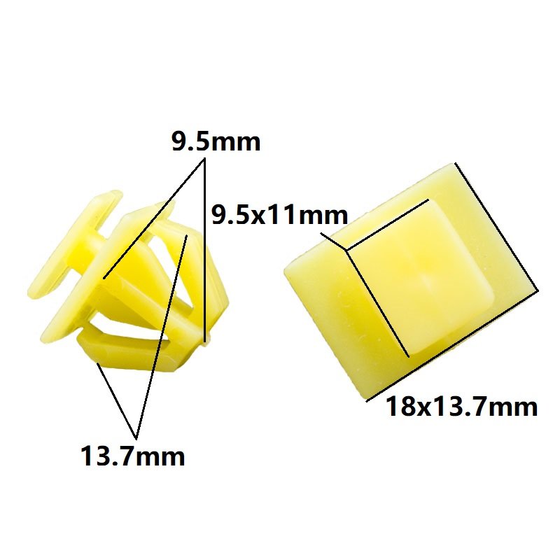 High Quality Auto Car Door Sill Strip Clip Yellow Color Door Trim Retainer Clips Fastener