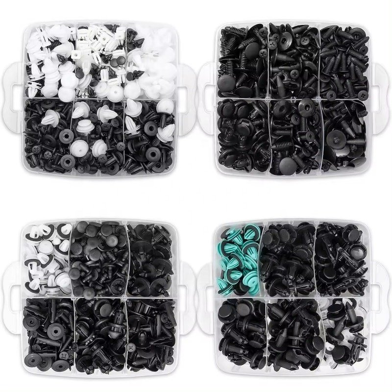1000Pcs Mixed Plastic Nylon Auto Body Push Retainer Pin Rivet Bumper Door Trim Panel Fastener Car Clip