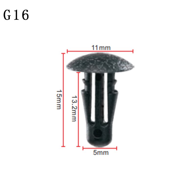 G16 Applicable Aperture 6mm Fixed Board Thickness 3mm Auto Car Interior Sealing Strip Nail Limit Buckle Plastic Nylon Clip