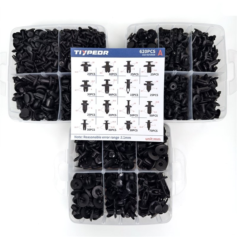 620Pcs Car Push Retainer Clips and Auto Fasteners Assortment Car Clips Rivet Bumper Kit