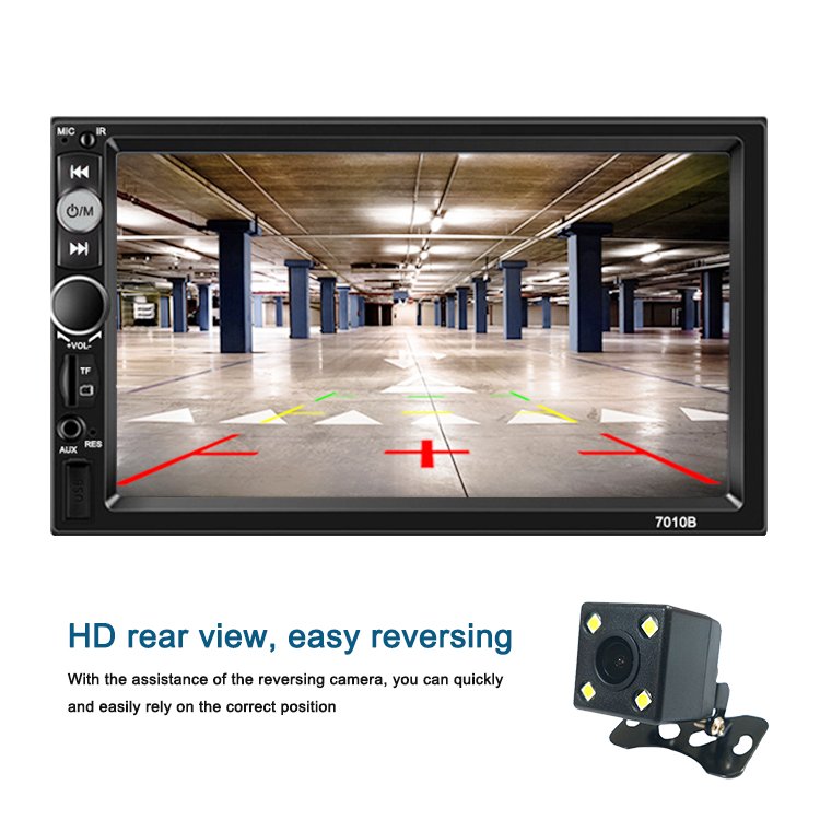 7010B Auto Radio 2 Din 7 Inch Touch Screen Car Stereo Multimedia Player Mirror Link/FM/TF MP5 Monitor With Camera