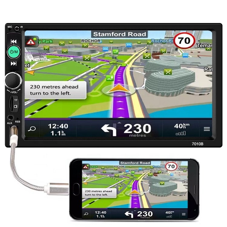 7010B Auto Radio 2 Din 7 Inch Touch Screen Car Stereo Multimedia Player Mirror Link/FM/TF MP5 Monitor With Camera