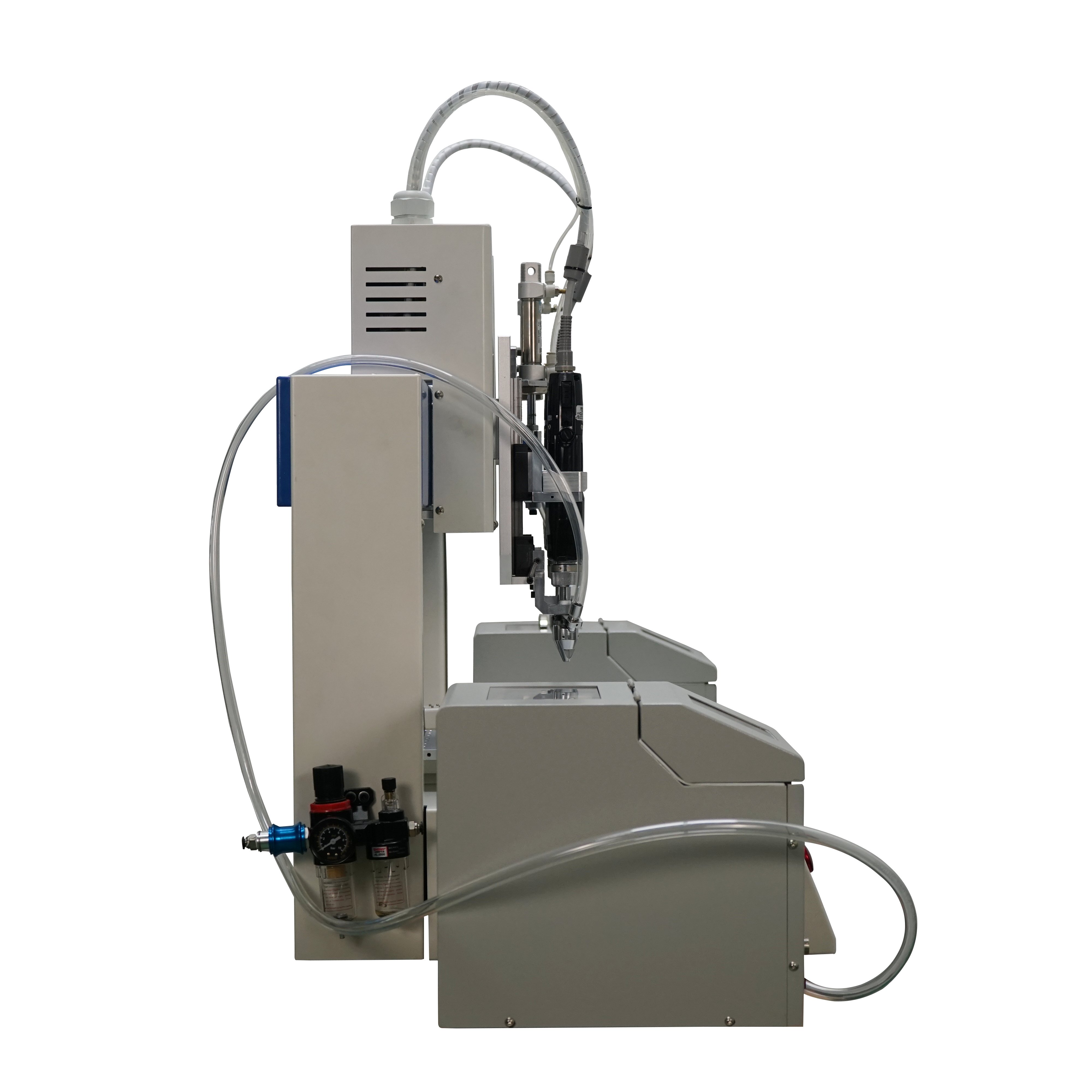Benchtop Automatic Locking Screw Driving Machine With Double Head and Double Platform Blowing type screw fastening machine