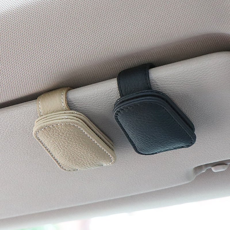 Universal Sunglasses Clip Card Ticket Holder Stand Fastener Pen Case Eyeglasses Car Accessories Car Auto Sun Visor Glasses Box