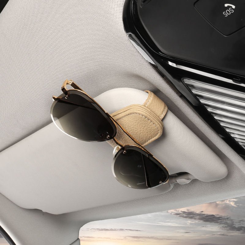 Universal Sunglasses Clip Card Ticket Holder Stand Fastener Pen Case Eyeglasses Car Accessories Car Auto Sun Visor Glasses Box