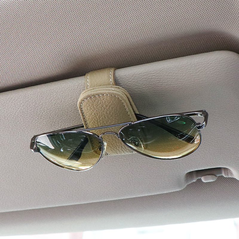 Universal Sunglasses Clip Card Ticket Holder Stand Fastener Pen Case Eyeglasses Car Accessories Car Auto Sun Visor Glasses Box