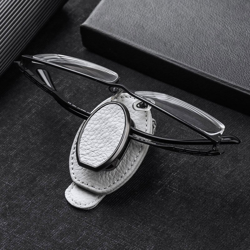 Universal Car Sun Visor Glasses Clip Card Leather Metal Eyeglasses Ticket Sunglasses Holder Clips Auto Interior Accessories