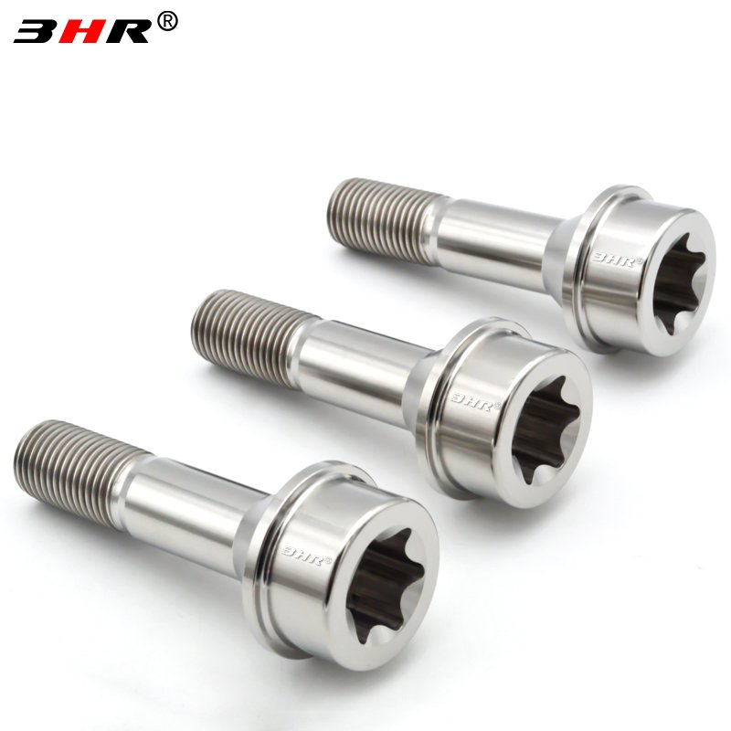 3HR Gr.5 titanium light and high strength Torx Socket Anti-Theft Wheel bolt titanium Bolts for Ferrari