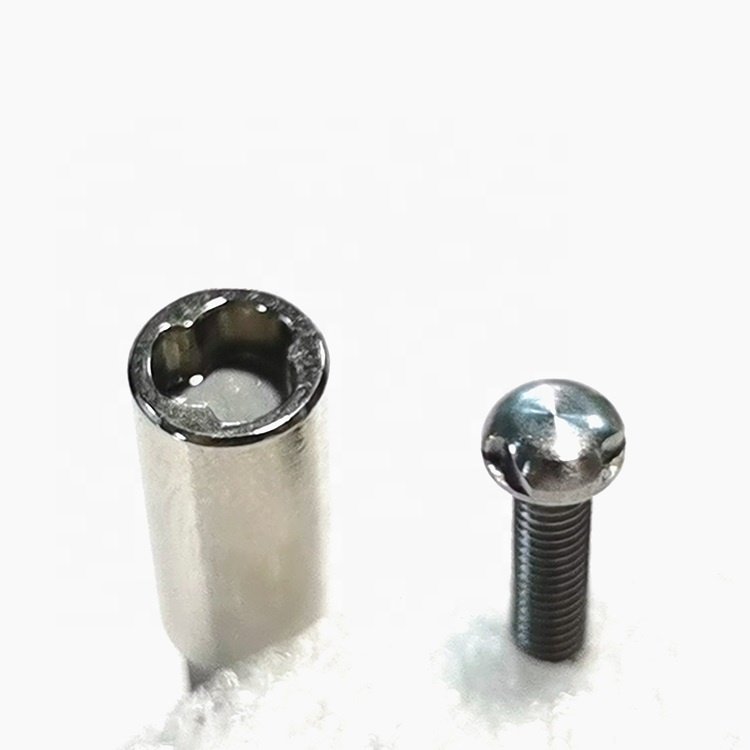 Stainless Steel Three Grooves Tamper-Proof Fastener Safety Security Anti Theft Bolt With Key for Auto