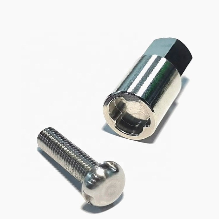 Stainless Steel Three Grooves Tamper-Proof Fastener Safety Security Anti Theft Bolt With Key for Auto