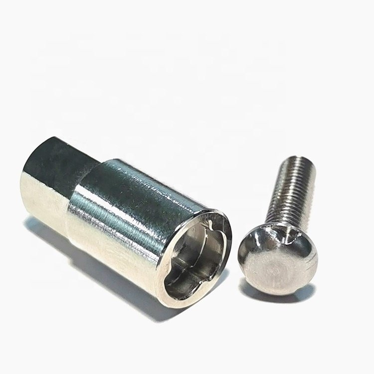 Stainless Steel Three Grooves Tamper-Proof Fastener Safety Security Anti Theft Bolt With Key for Auto