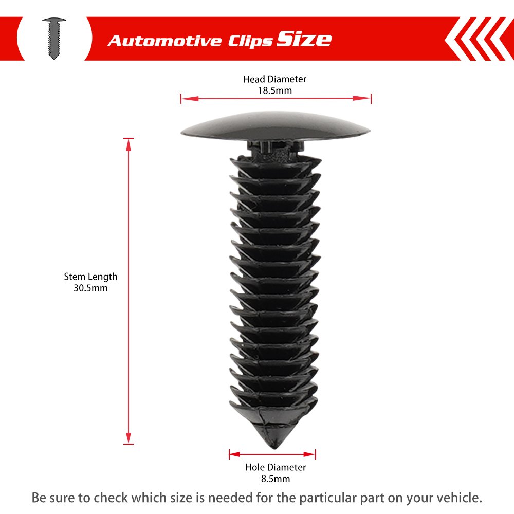 QGZ167 Car Door Panel Trim Fender Bumper Nylon Plastic Clip Auto Fastener for Toyota/Ford