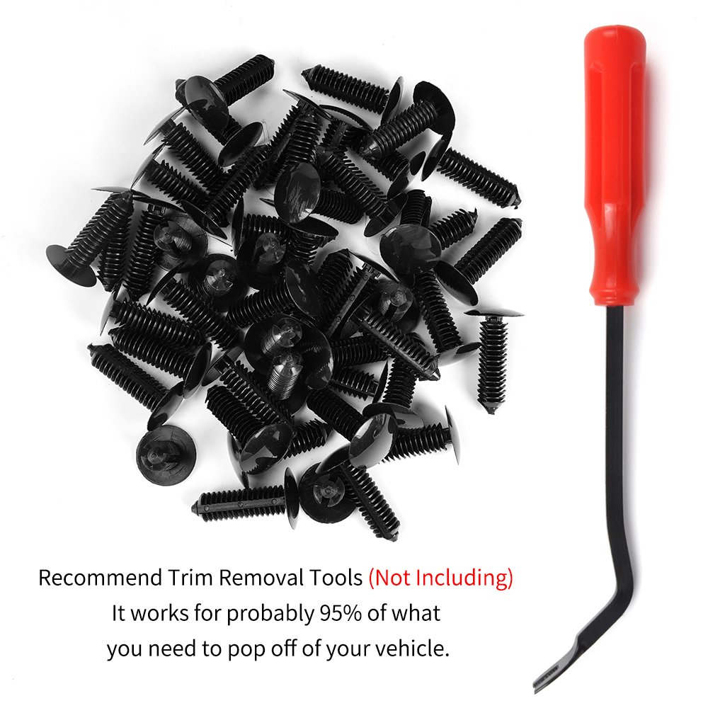 QGZ167 Car Door Panel Trim Fender Bumper Nylon Plastic Clip Auto Fastener for Toyota/Ford