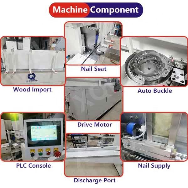 Automatic Buckle Fastening Nailing Machine for furniture sofa wooden textile industry