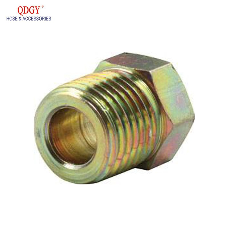 1/4 Brake Line Hardline Inverted Flare Nuts 1/2-20 Thread Screw Gold