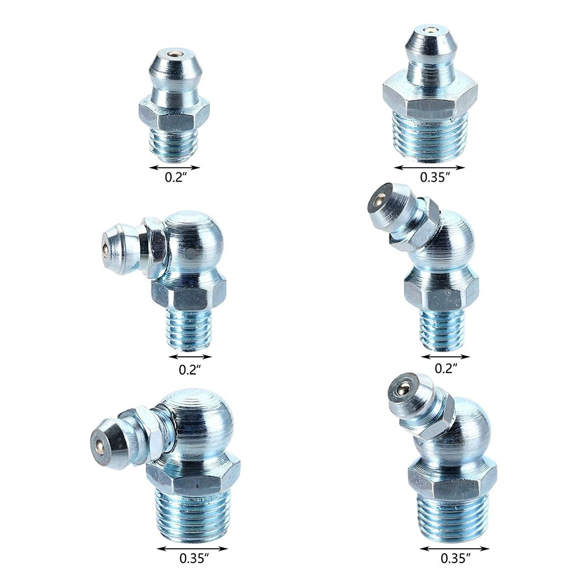 High Quality Factory Price Free Sample Grease Fitting Steel Zinc Plated Straight Grease Nipple