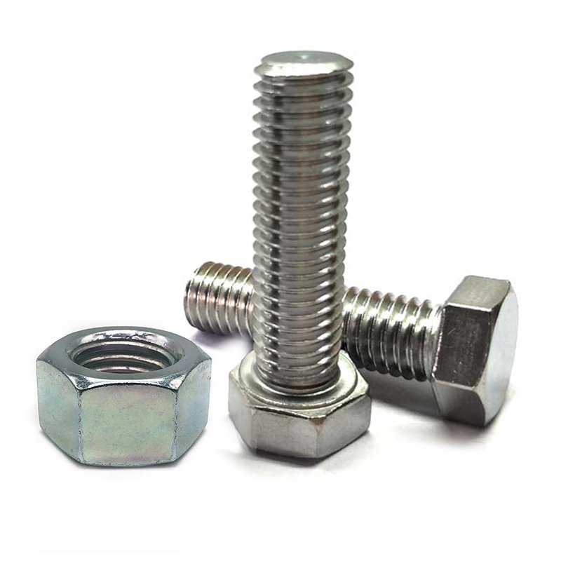 Grade 12.9 10.9 Din 933 931 M3.5 M5 M8 Galvanized Hexed Headed Carriage Flange Aluminum Stainless Steel Hex Screw Nut and Bolt