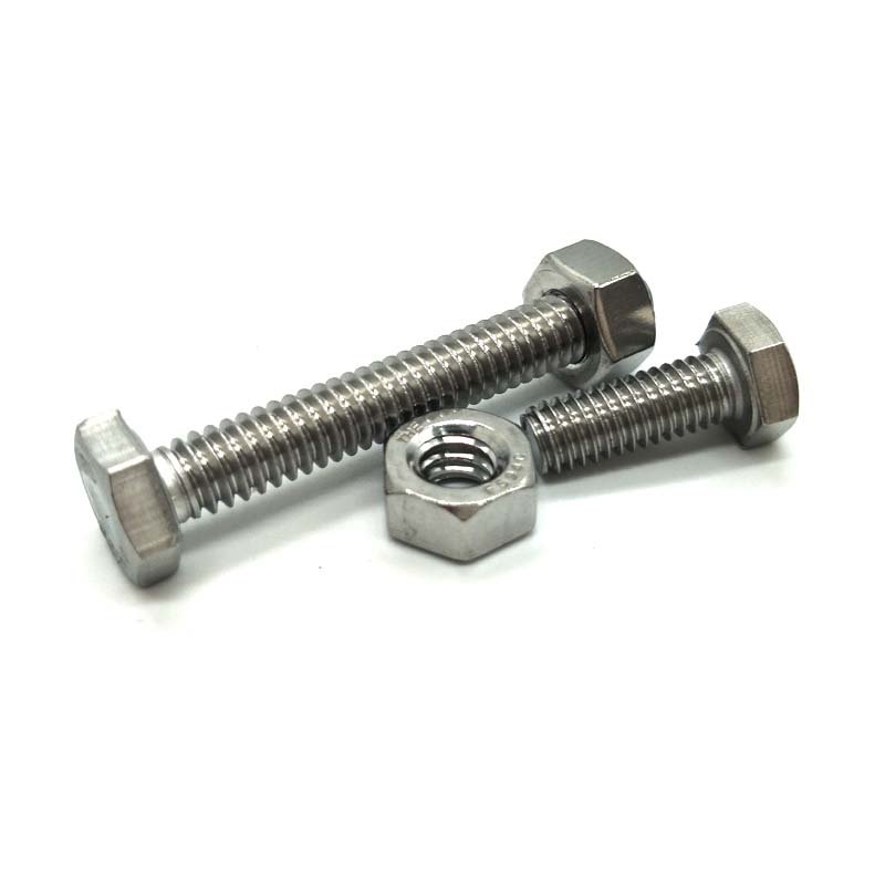 Grade 12.9 10.9 Din 933 931 M3.5 M5 M8 Galvanized Hexed Headed Carriage Flange Aluminum Stainless Steel Hex Screw Nut and Bolt