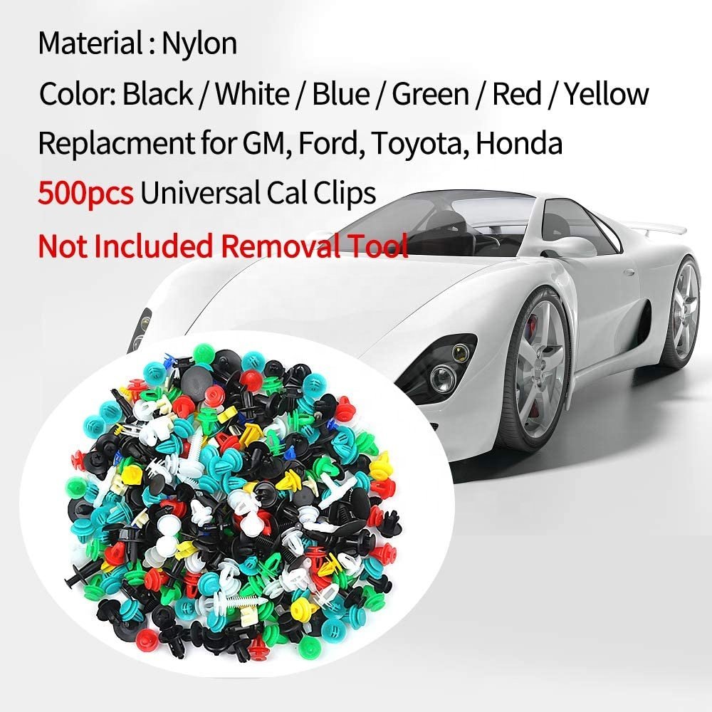 Universal Car Clips Kit Plastic high quality car bumper fasteners auto clips Automotive Push Pin for GM Ford Toyota Honda