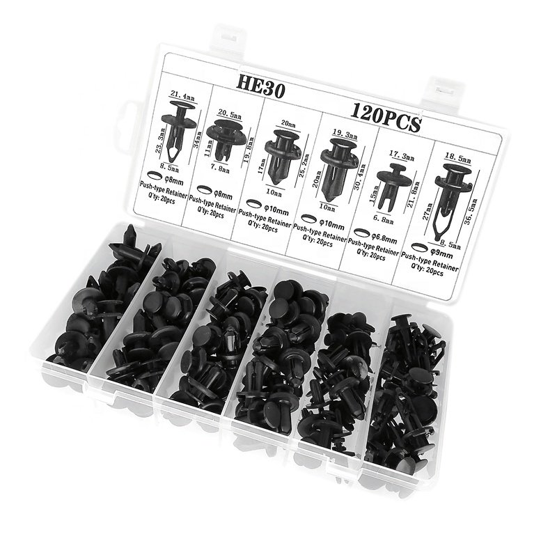China Factory Supply Automotive Plastic Fasteners Car Pom Clips 120pcs