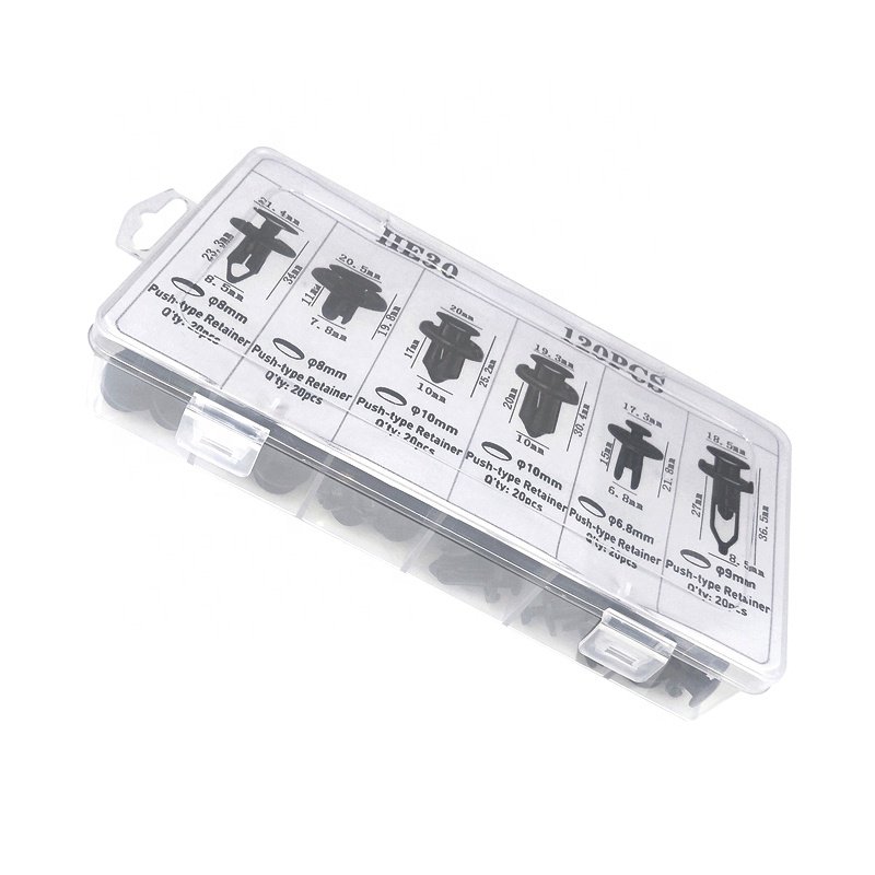 China Factory Supply Automotive Plastic Fasteners Car Pom Clips 120pcs