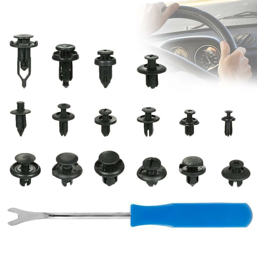 Available Free Sample Parts Fastener HE158 & Tool Set Kit Automotive Clips Car Plastic Tool Remover Set