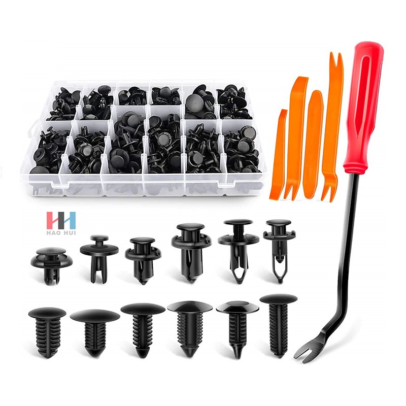 C0433 245PCS Bumper Retainer Clips Car Plastic Rivets Fasteners Push Retainer Kit Auto Fastener & Clip Auto Push Pin Rivets Set