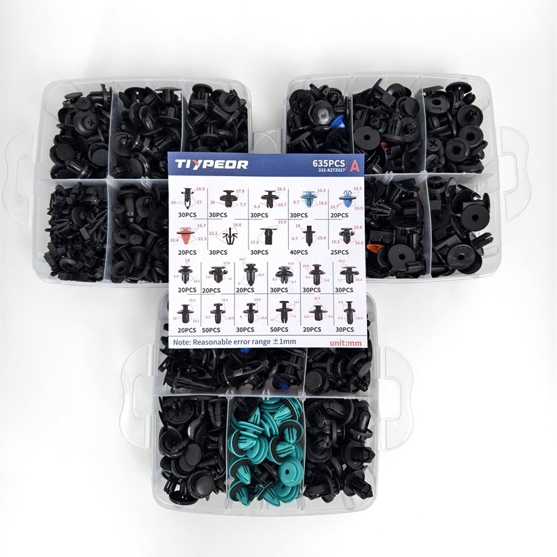 635Pcs Mixed Car Push Retainer Clips & Auto Fasteners Assortment 22 Most Popular Sizes Clips With Tools Set Bumper Fender Rivets