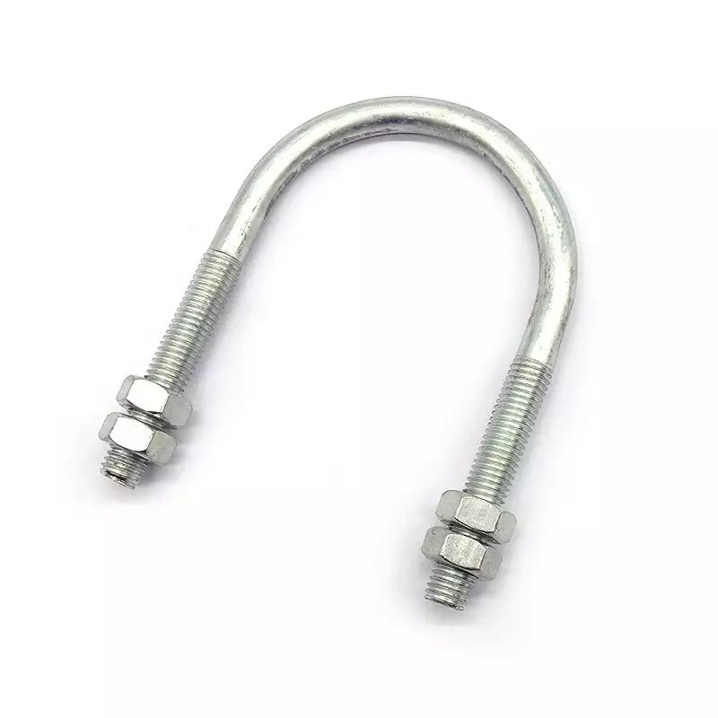 China hot dip galvanized u bolt sizes auto part trailer u-bolt nut pipe clamp high strength 316 stainless steel square u bolt