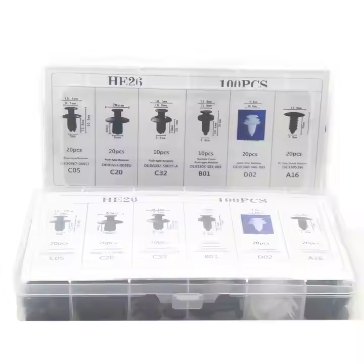 100pcs boxed clip car expansion screw plastic clip door panel fender sleeve box