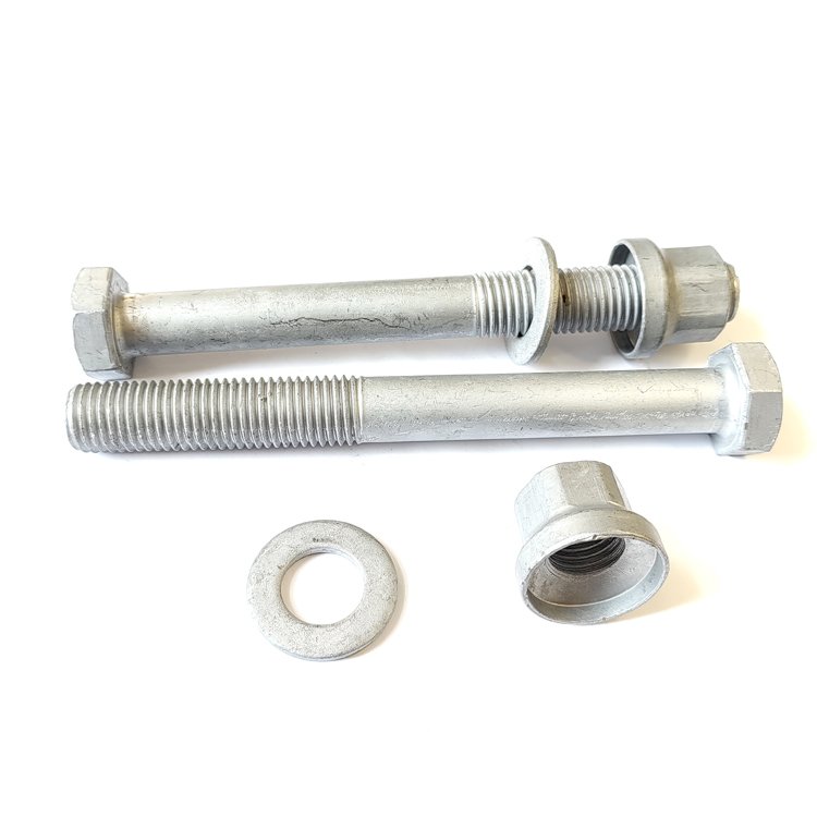 Fasteners factory wholesale hot dip galvanized Guardrail safety bolts and nuts and washers Railway Bolts Highway Bolts
