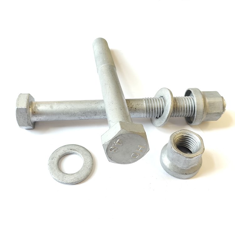 Fasteners factory wholesale hot dip galvanized Guardrail safety bolts and nuts and washers Railway Bolts Highway Bolts