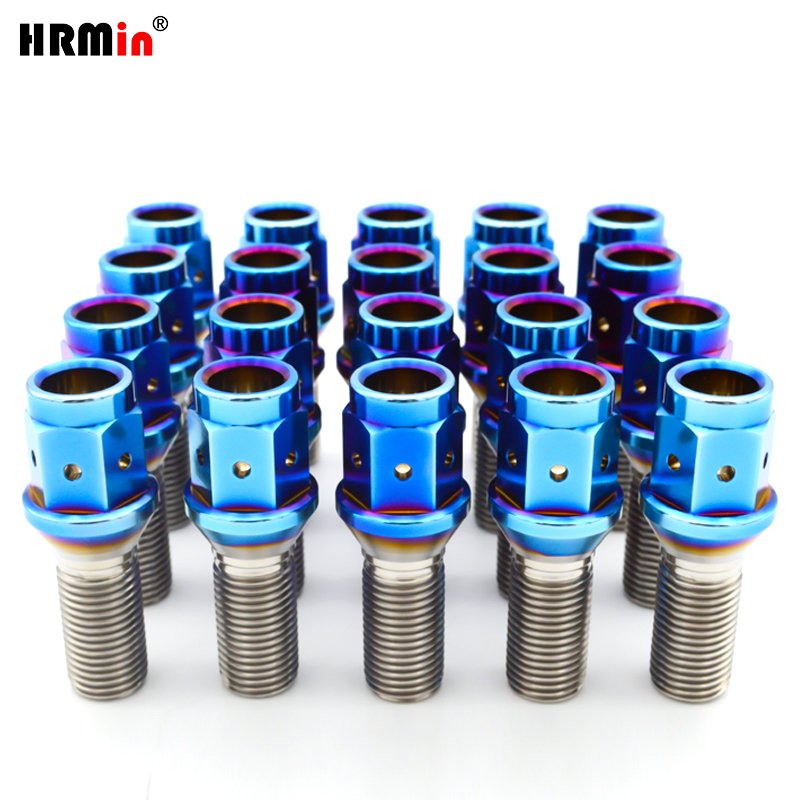 HRMin High Quality Wheel Bolt Nut Auto Fastener Screw Car Wheel Bolt High Quality Wheel Bolt M12*1.5*28mm for Racing Car