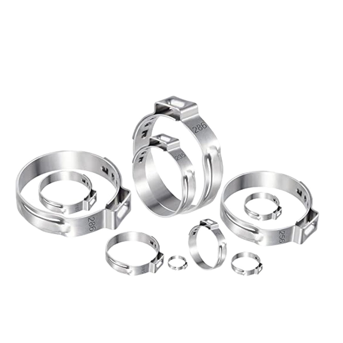 Heavy duty fuel A pipe Spring pex 16mm Bone clamp Single wing nut pipe clamp clip metal Stainless pipe Steel ear Hose Clamp