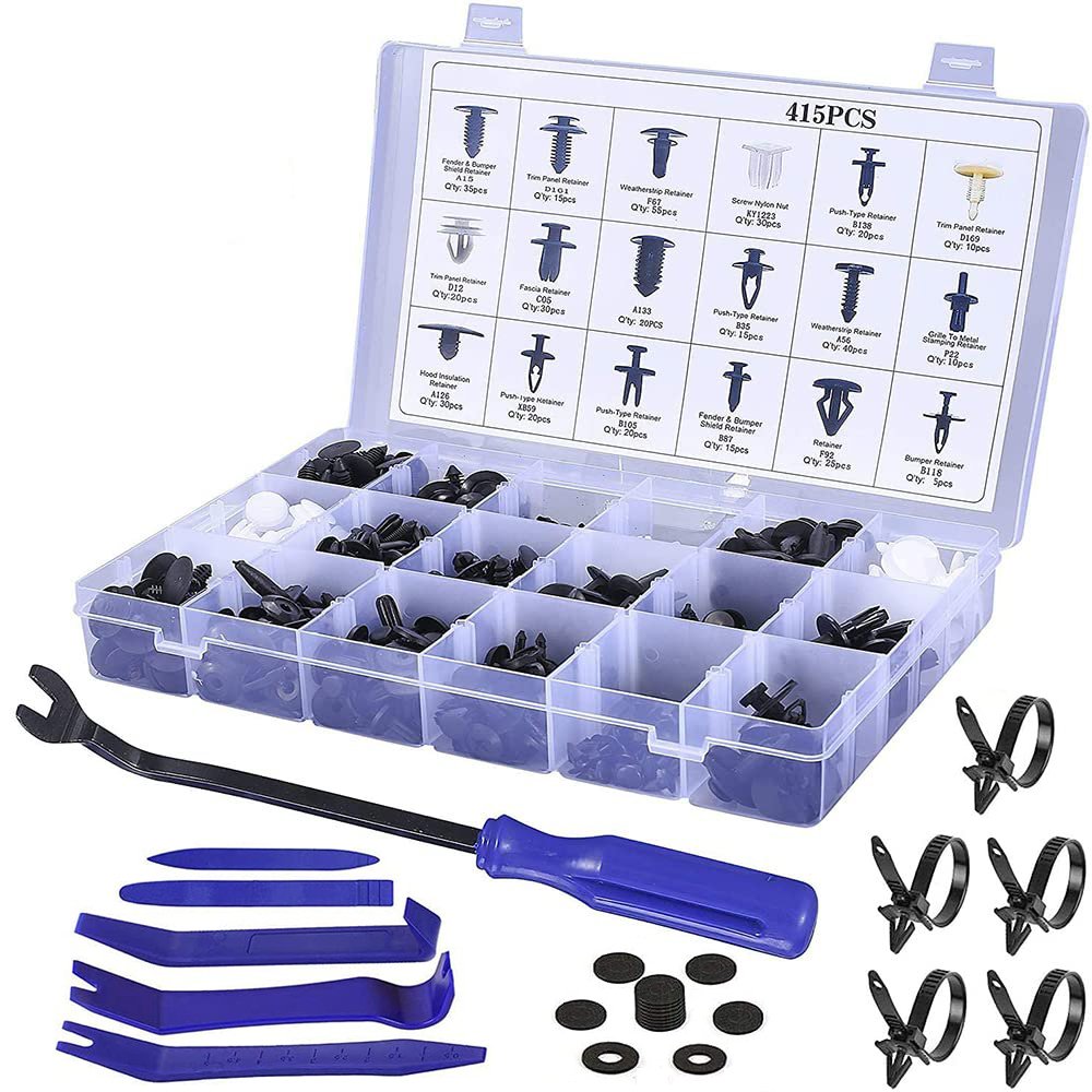 Hot Sales 447 Pcs Universal Auto Repair Car Door Bumper Fenders Pin Rivet Plastic Retainer Fasteners for Car Plastic Clip