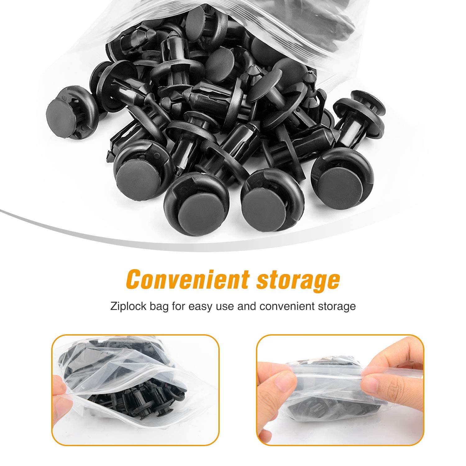 Fender Clips-91503-SZ3-003 40 Pcs Fastener Rivet Clips Nylon Bumper Automotive Furniture Assembly Expansion Screws Kit Auto