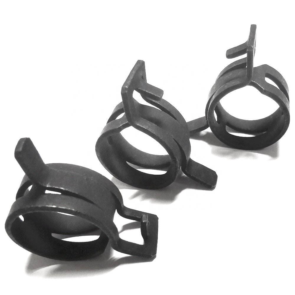 Small Diameter Adjustable 12.5mm Auto Hardware Parts Cable Galvanized Steel Spring Type Pipe Hose Clip
