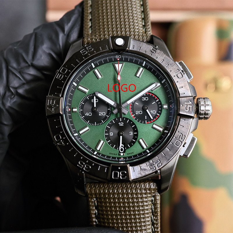 2024 Men's Luxury Stainless Steel Chronograph Quartz Watch Business Montre de luxe Homme with Pointer Dial Display
