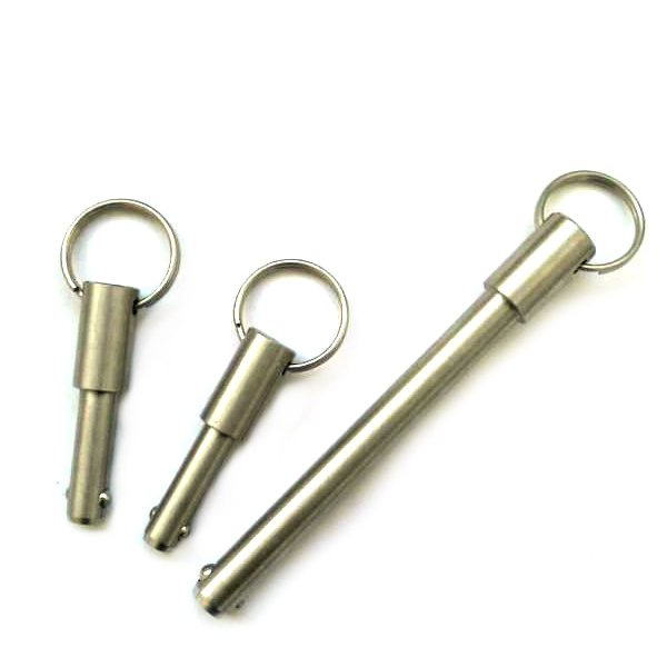 carbon steel pin Retaining Quick Release steel Ball Lock Pin auto push button handle quick release fastener lock pin with circle