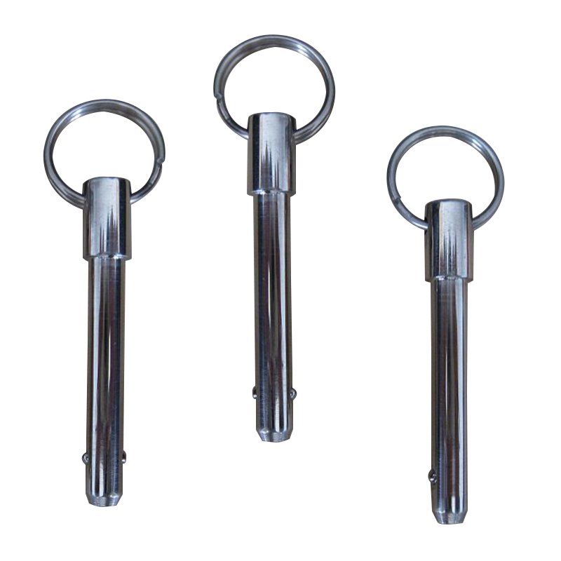 carbon steel pin Retaining Quick Release steel Ball Lock Pin auto push button handle quick release fastener lock pin with circle