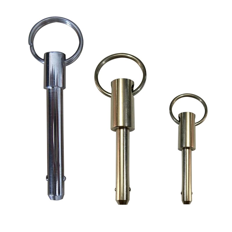 carbon steel pin Retaining Quick Release steel Ball Lock Pin auto push button handle quick release fastener lock pin with circle