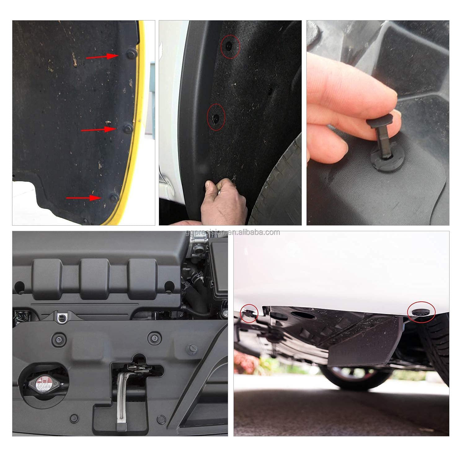 PZ01 Hot Sale Automotive 240PCS Automotive Push Pin Rivet Trim Clip Set Car Retainer Fasteners Auto Clip