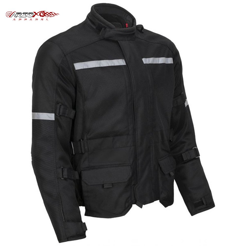 Buy 4-Season Motorcycle Jacket Breathable Quick Dry Textile Adventure Touring for All Weather Plus Size Waterproof