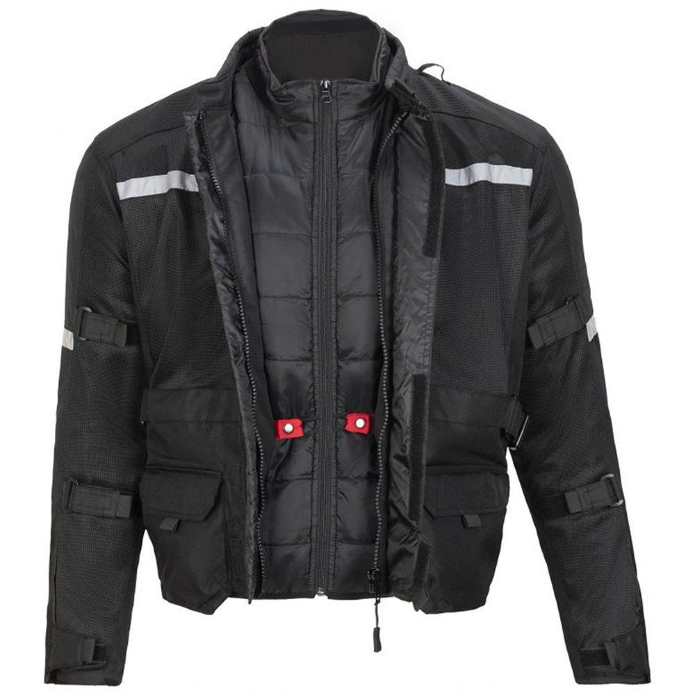 Buy 4-Season Motorcycle Jacket Breathable Quick Dry Textile Adventure Touring for All Weather Plus Size Waterproof