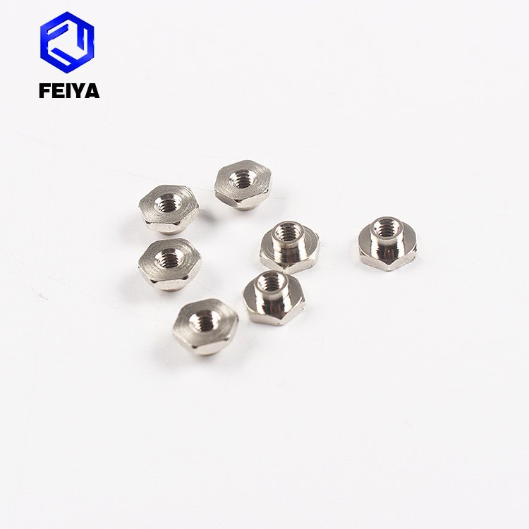 Customized Standard Non-standard Brass C3604 Nickel Plated Copper Bronze Threaded Hex Insert Nut for Plastic