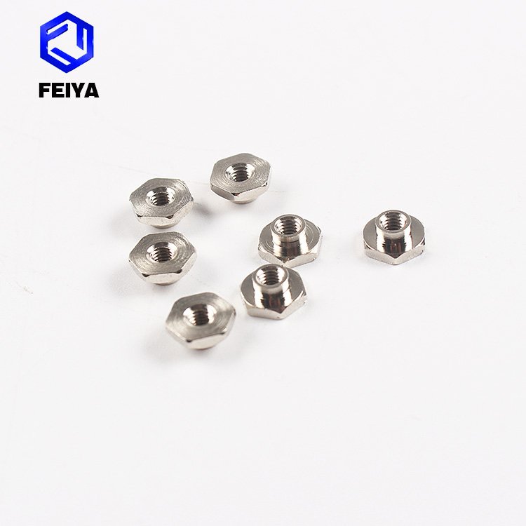 Customized Standard Non-standard Brass C3604 Nickel Plated Copper Bronze Threaded Hex Insert Nut for Plastic