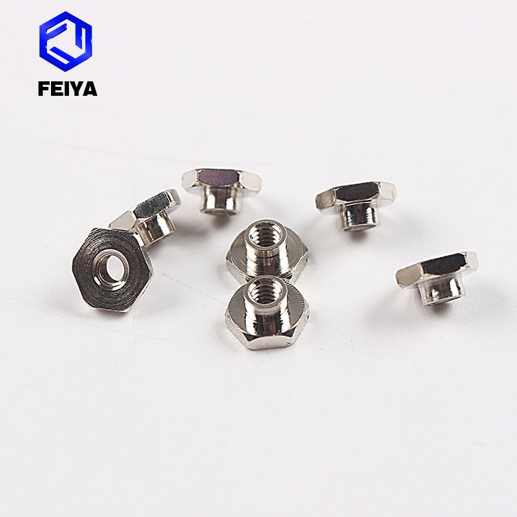 Customized Standard Non-standard Brass C3604 Nickel Plated Copper Bronze Threaded Hex Insert Nut for Plastic