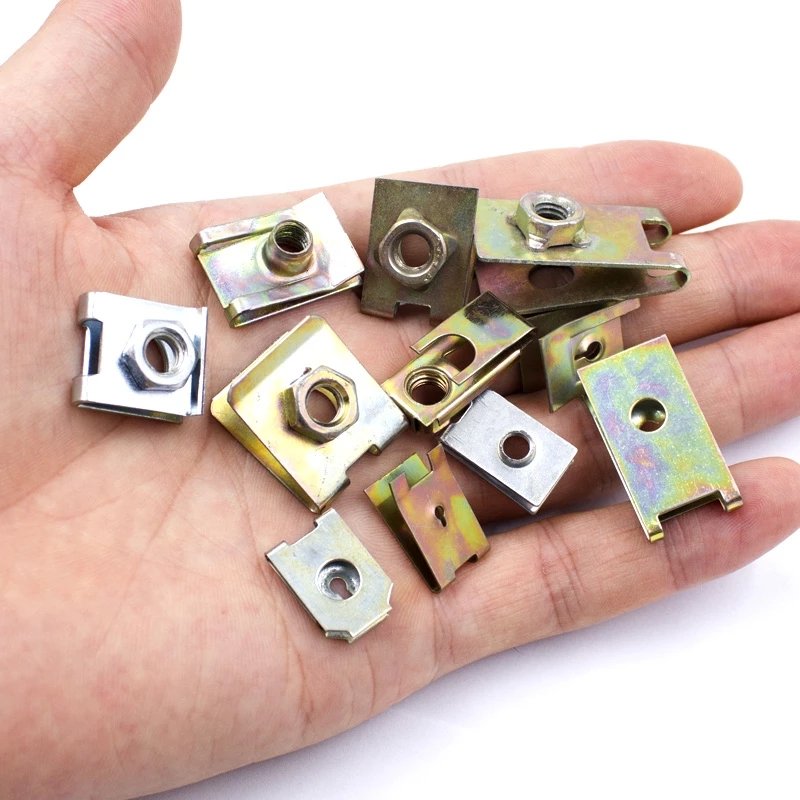 Universal Mixed Auto Car Self-tapping Screw Metal U-Type Base Iron Fender Bumper Leaf Board Fastener Clip